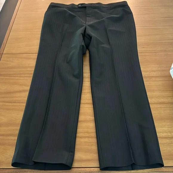 Men’s vintage 38 x 32 black striped pants - Picture 1 of 3